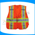 fluorescent mesh fabric reflective safety vest from China